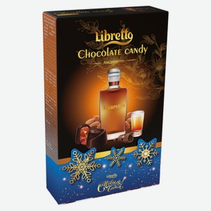 Конфеты шоколадные Libretto в темном шоколаде с начинкой крем амаретто, 144 г