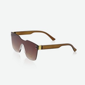Женские солнечные очки Ameli Квадрат градиент без оправы коричневые