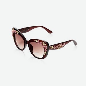 Женские солнечные очки Ameli ( киски, цветы, темно-коричневые )