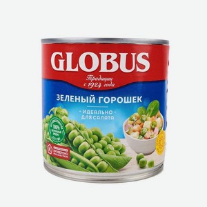 Зеленый горошек GLOBUS Нежный 400г ж/б