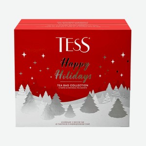 Набор чая TESS Happy Holidays Ассорти, 48 пакетиков