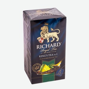 Чай черный RICHARD King s Tea №1 с ароматом лайма и мяты, 25 пакетиков*2 г