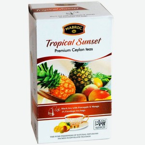Чай черный Маброк Манго Тропический закат, 25 пакетиков