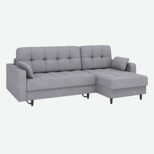 Угловой диван с оттоманкой Санфорд Серый, рогожка