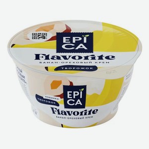 Десерт творожный Эпика Flavorite банан-ореховый крем 7,6% БЗМЖ 130 г