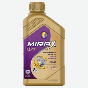 Масло моторное Mirax MX7 5W40 SL/CF,A3/B4, 1 л