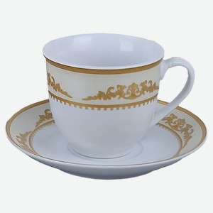 Набор чайный Нежность чашка с блюдцем фарфоровый, 220 мл
