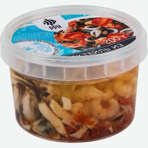 Коктейль из морепродуктов РРК в масле с вялеными томатами, 200 г
