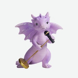 Фигурка новогодняя магик тайм дракончик с микрофоном из полирезины 6.3 x8.5 x7см 91546