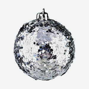 Украшение на елку Santa s World шар 8 см серебряный, арт. HP8001-1556K04