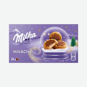 Печенье MILKA Милка с молочной начинкой, частично покрытое молочным шоколадом, 150г