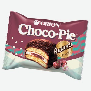 Пирожное Orion Choco-Pie Cherry бисквитное с вишневым джемом, 30 г
