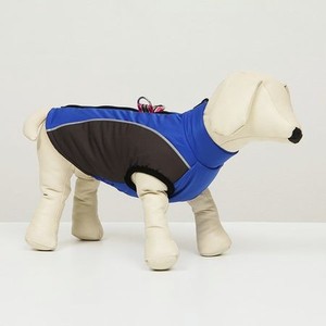 Куртка для собак Sima-Land со светоотражающими полосами сиренево-серая