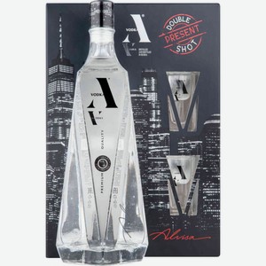 Водка Vodka A Premium Quality и 2 стопки в подарочной упаковке 40 % алк., Россия, 0,7 л