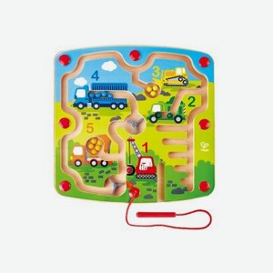 Игрушка из дерева Hape Транспорт магнитный лабиринт с шариком