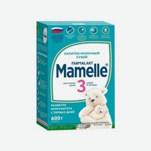 Напиток молочный Mamelle 3 сухой 12+ мес. 600 г