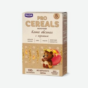 Каша Nutrilak Premium Procereals молочная овсяная с персиком, 200 г