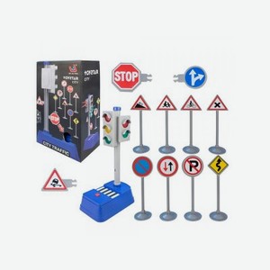 Набор игровой Shantou Yisheng Светофор и дорожные знаки