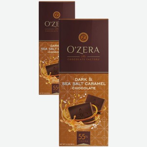 OZera», горький шоколад Dark&Sea salt caramel, 2 упаковки по 90 г.