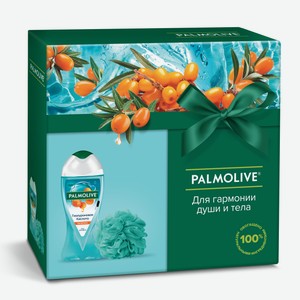 Набор подарочный Palmolive Гель для душа гиалуроновая кислота + мочалка, 250мл Турция