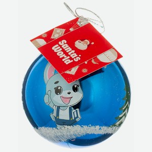 Украшение на елку Santa s World шар 8см Символ года кролик артHP8001-213S04 синий