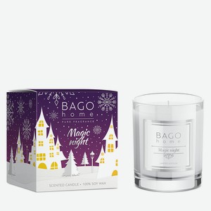 Ароматическая свеча Bago home Волшебная ночь в стекле, 132 г