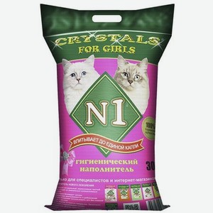Наполнитель для кошек N1 Crystals for girls силикагелевый 30л