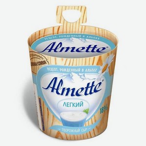 Сыр творожный Альметте легкий 18% 150г