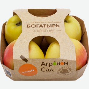 Яблоки Богатырь 4шт, 0,6 кг
