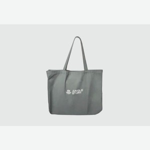 Сумка большая плотная хлопковая серая с плоским дном JUNGLE STORY Grey Shopper Bag 1 шт