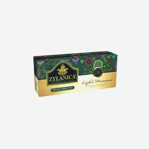 Чай зеленый Zylanica Ceylon Premium Collection пакетированный 25х2 г