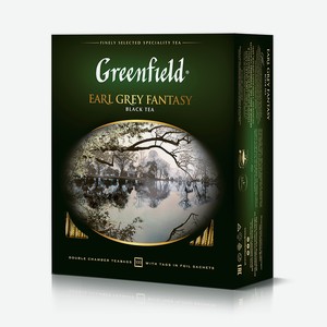 Чай черный Эрл Грей Фентези 100 пакетиков Greenfield