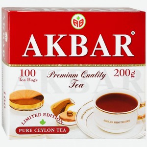 Чай черный Limited Edition 100пак 200г Akbar