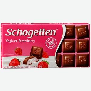 Шоколад молочный с клубничным йогуртом Schogetten