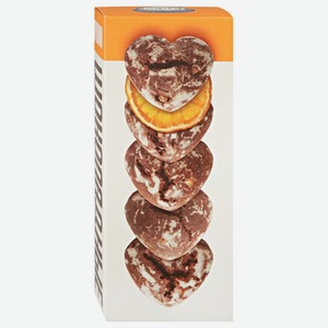 Пряники шоколадные с кусочками апельсина 250г Полет