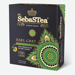 Чай черный с ар. бергамота Earl Gray 100пак 150г SebaStea Шри-Ланка