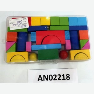 Деревянная игрушка. Конструктор №4 цветные строительные блоки арт. AN02218