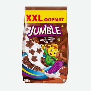 Готовый шоколадный завтрак звёздочки Jumble от Nestle 700гр м/у, Сириал Партнерс Рус ООО