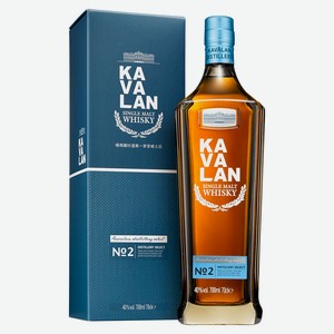 Виски Kavalan Distillery Select No. 2 Single Malt в подарочной упаковке, 0.7л Тайвань (Китай)