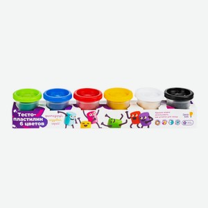 Набор для детского творчества Тесто-пластилин 6 цветов
