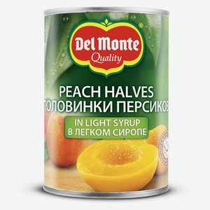 Персики в сиропе Del Monte Греция ж/б 420г