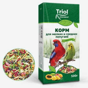 Корм для мелких и средних попугаев с фруктами Тriol Standard 500г