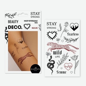 DECO. Набор переводных мини-тату by Miami tattoos (Wild Life)