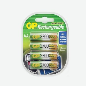 GP BATTERIES Батарейки аккумуляторные GP АА (HR6), пальчиковые 4