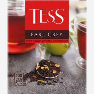 Чай черный Tess Earl Grey с бергамотом 100 пак