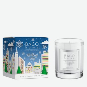 Ароматическая свеча Bago home Праздничный город в стекле 132 г