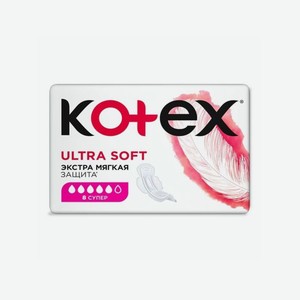 Прокладки KOTEX U-Dry&Soft Супер с крылышками 8шт