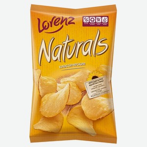 Картофельные чипсы Naturals классические, с солью 100гр