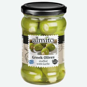 Оливки греческие с чесноком Almi