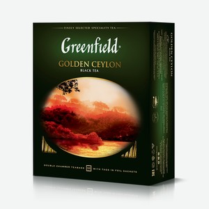 Чай Голден Цейлон 100 пакетиков Greenfield